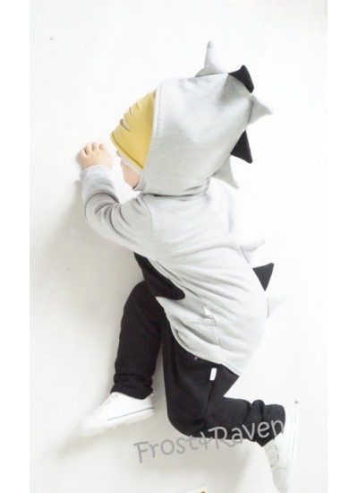 BLUZA DINOZAUR Z PRZEDŁUŻANYM TYŁEM